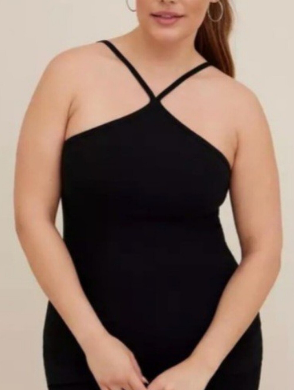 NWT Torrid Black Halter Strap Foxy Tank Size 3